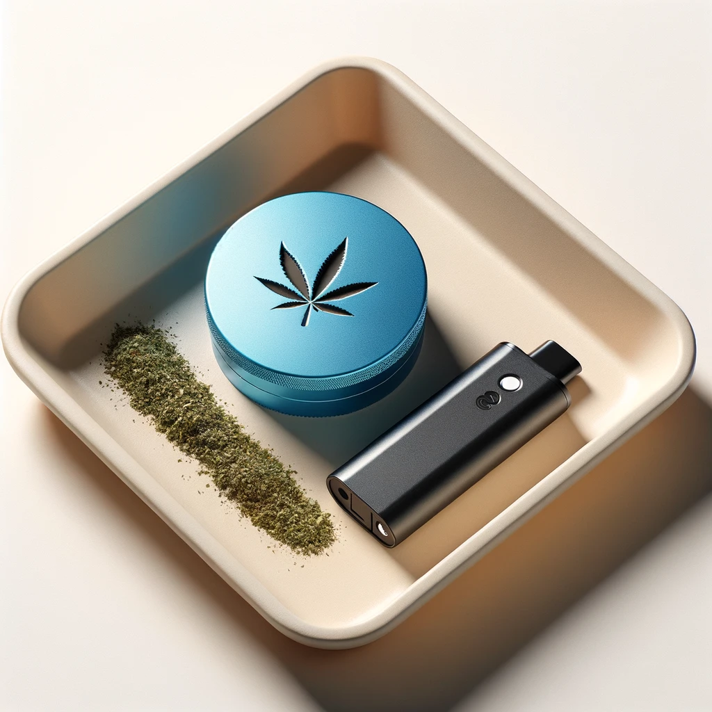 tray cannabis grinded vaporizer
